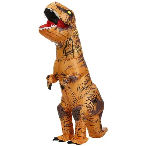 Disfraz inflable de dinosaurio, mascota elegante de Anime, disfraces de fiesta de Halloween, Cosplay para adultos y niños, interesante traje de dibujos animados de dinosaurio