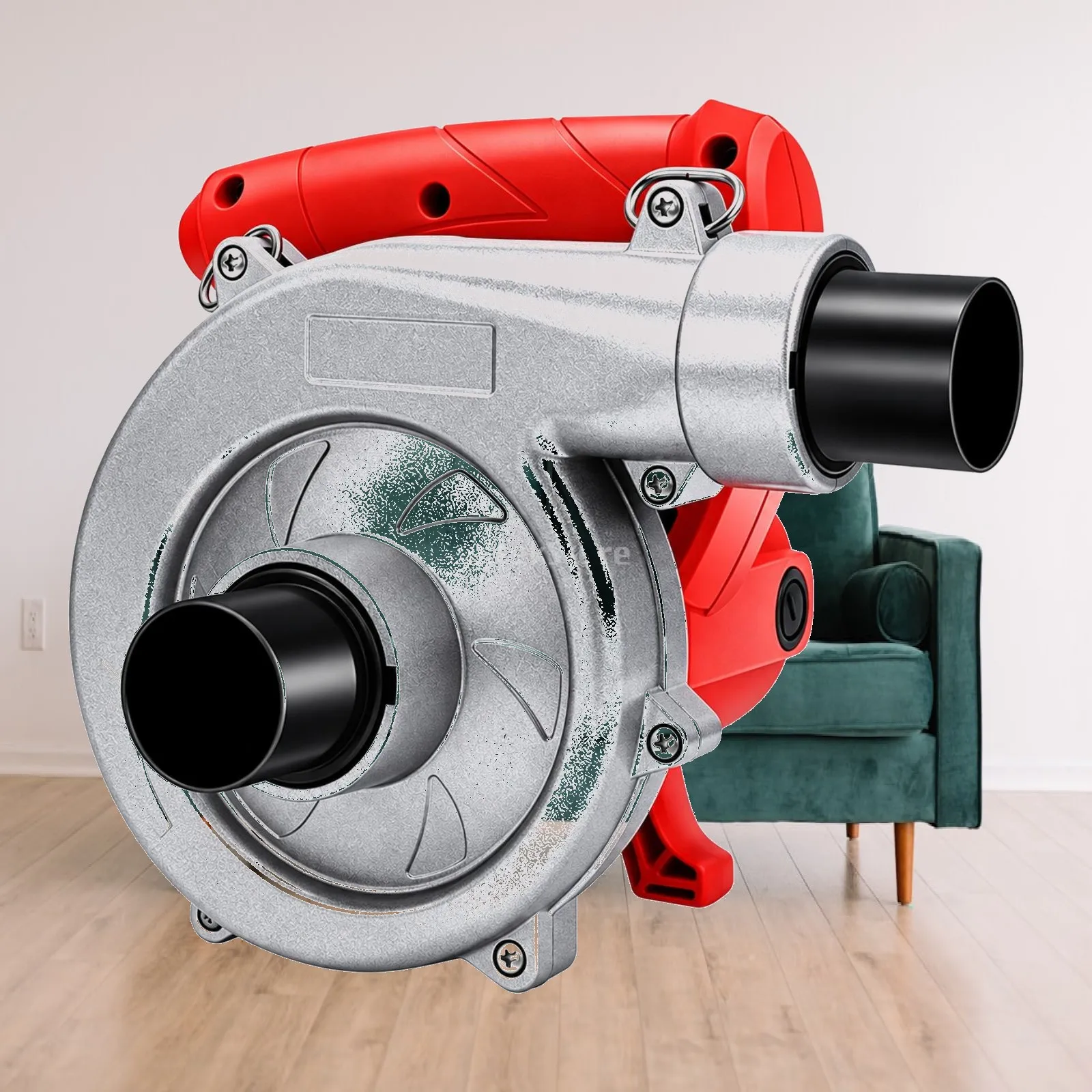 2 in 1 Industrial Dust Vacuum Blower Cleaner with Flexible Hose and Brush Kit for Grinding Grooving Heavy Duty Jobsite Use