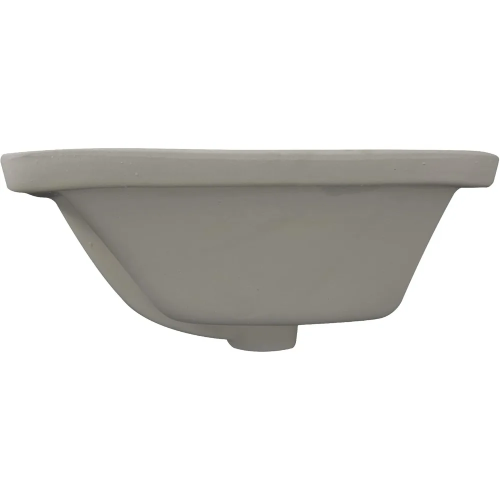 Waschbecken UM-19x11-W Unterbau-Badezimmerwaschbecken – 19x11 rechteckiges Badwaschbecken mit weißer Schüssel, mit Überlauf, Hochglanz-Vitrine