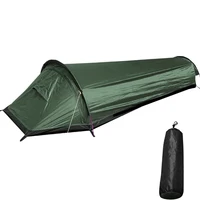 Tienda de campaña impermeable para una sola persona, saco de dormir ligero para senderismo al aire libre
