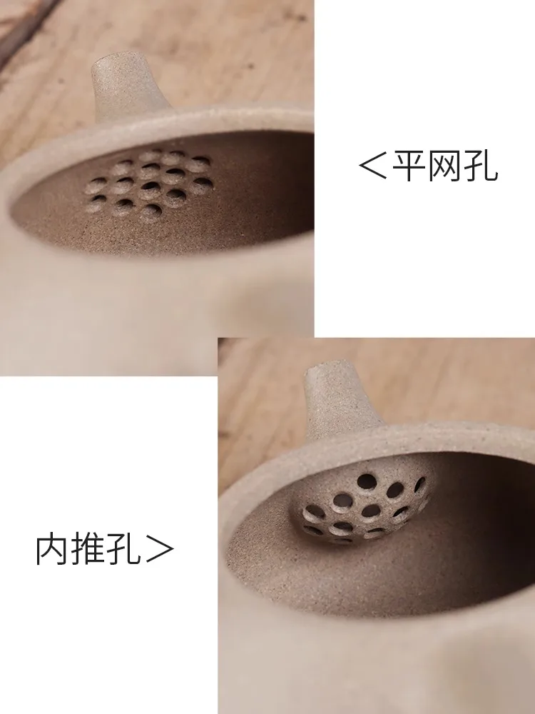 Deyuan Chang Imitates Ancient Yixing Purple Clay Teapot, Pure Handmade, Bright Stone Ladle Raw Ore, Green