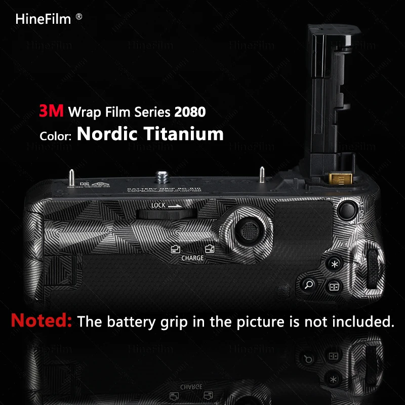 Hinefilm Pelle per Canon R5 R6 Impugnatura batteria fotocamera BG R10 Pelle BG-R10 Adesivo R5 R6 Protezione pelle impugnatura batteria fotocamera BGR10