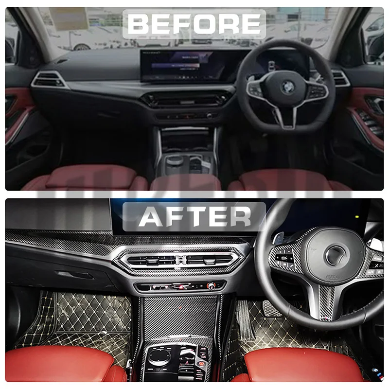 

Комплект из 7 элементов отделки салона из настоящего сухого карбона (LHD/RHD) для BMW G20 M3 G80 M4 G82 2025+
