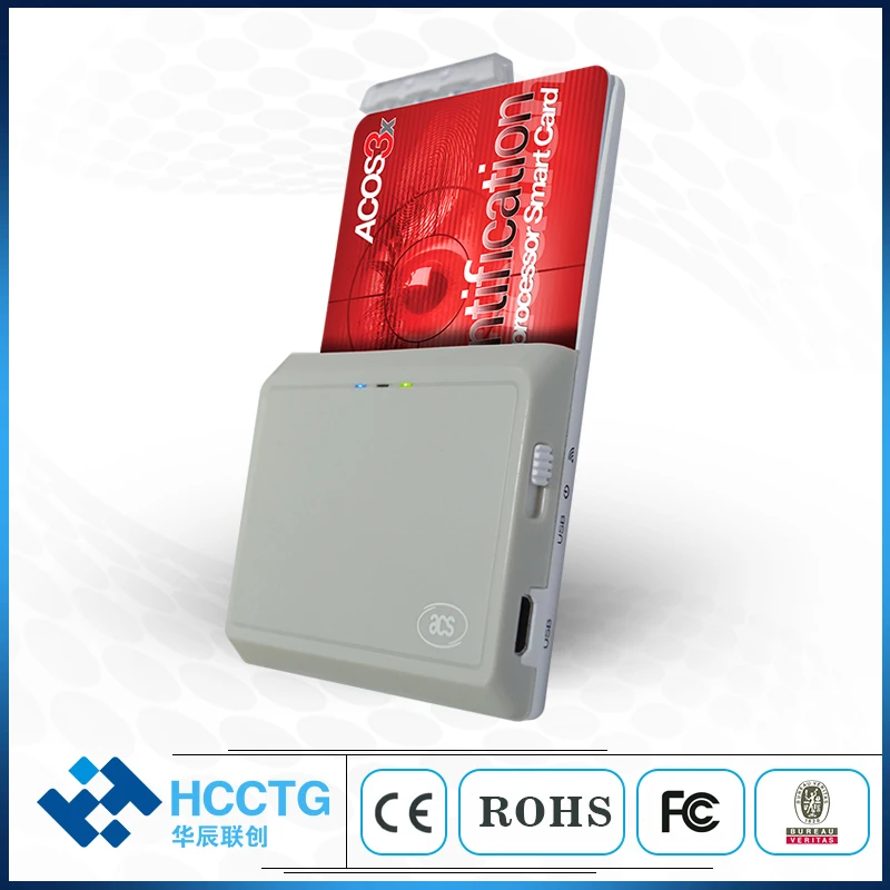 

Bluetooth Smart Contact IC Card Reader, EMV PC/SC, CCID certified Smart Card Reader ACR3901U-S1
