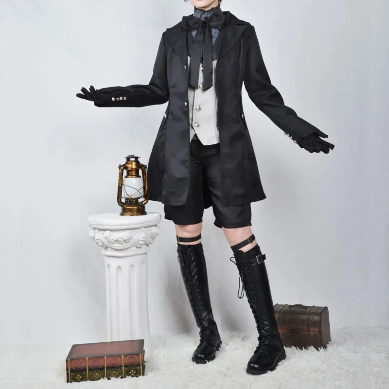 

2025 yiyi Black Butler Ciel Phantomhive Cosplay Costume Japanese Anime Halloween Party Devil Uniform for Young Master Wig Eye Ma