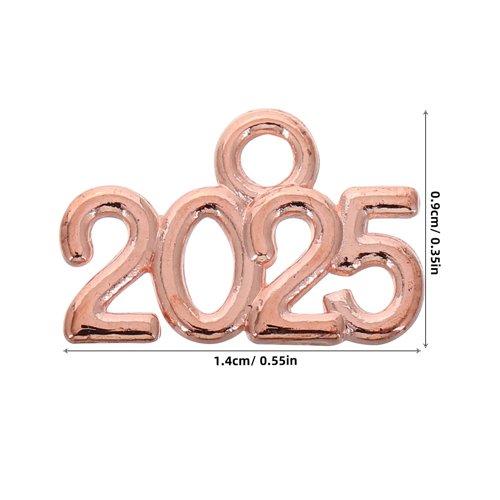 50Pcs Alloy Vintage 2025 Number Charms DIY Jewelry Supplies Necklace Bracelet Pendant Craft Accessories Graduation New Year