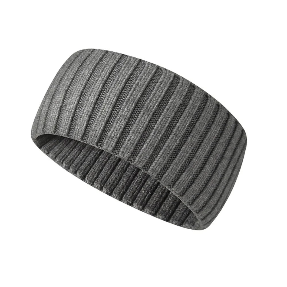 

Модная широкая вязаная повязка на голову, однотонная мягкая спортивная повязка для волос, дышащая теплая эластичная повязка на голову унисекс