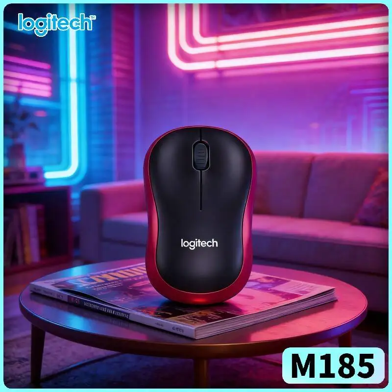 Logitech M185 Wireless Mouse scratch resistant shell handle desktop laptop home office daily repeated touching action