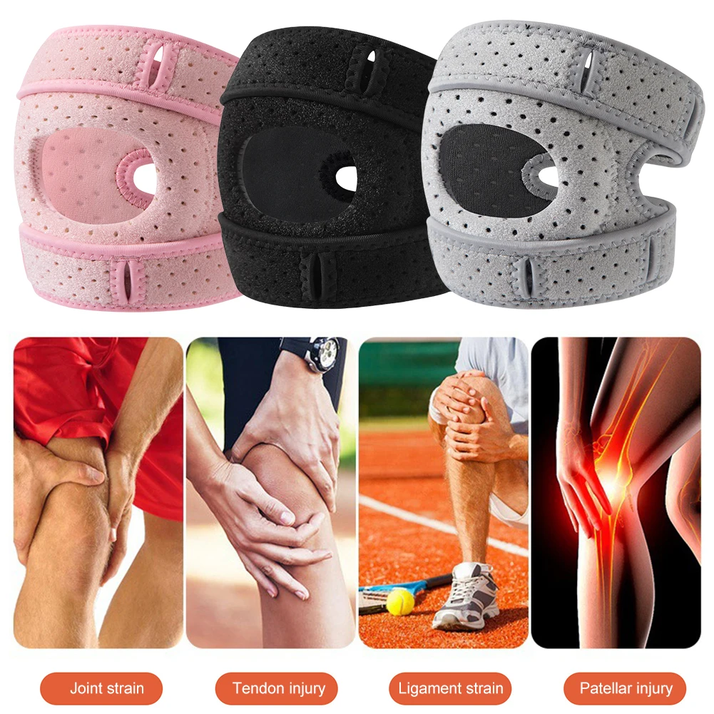 

1PC Patella Knee Brace Knee Compression Sleeve Support Women Men Knee Pain Arthritis Pain Workout Knee Guard Adjustable Knee Pad