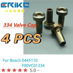 4PCS 334 Valve Caps F00VC01334 Common Rail Injector Control Valve Bonnet 334 Valve Head for Bosch 0445110 F00VC01334
