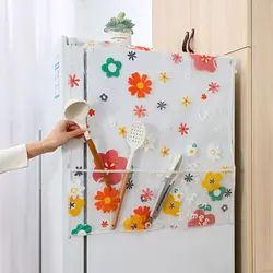 Refrigerator Dust Cover Single Door Refrigerator Top Cover PEVA Fridge Covers Household Cabinet Protection Accessories