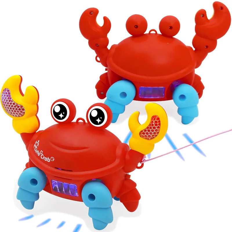Jouet électrique pour enfants, 1 pièce, crabe rampant, marche, danse, animaux électroniques, Robo crabe brillant avec lumière musicale, jouet pour animaux de compagnie, cadeau
