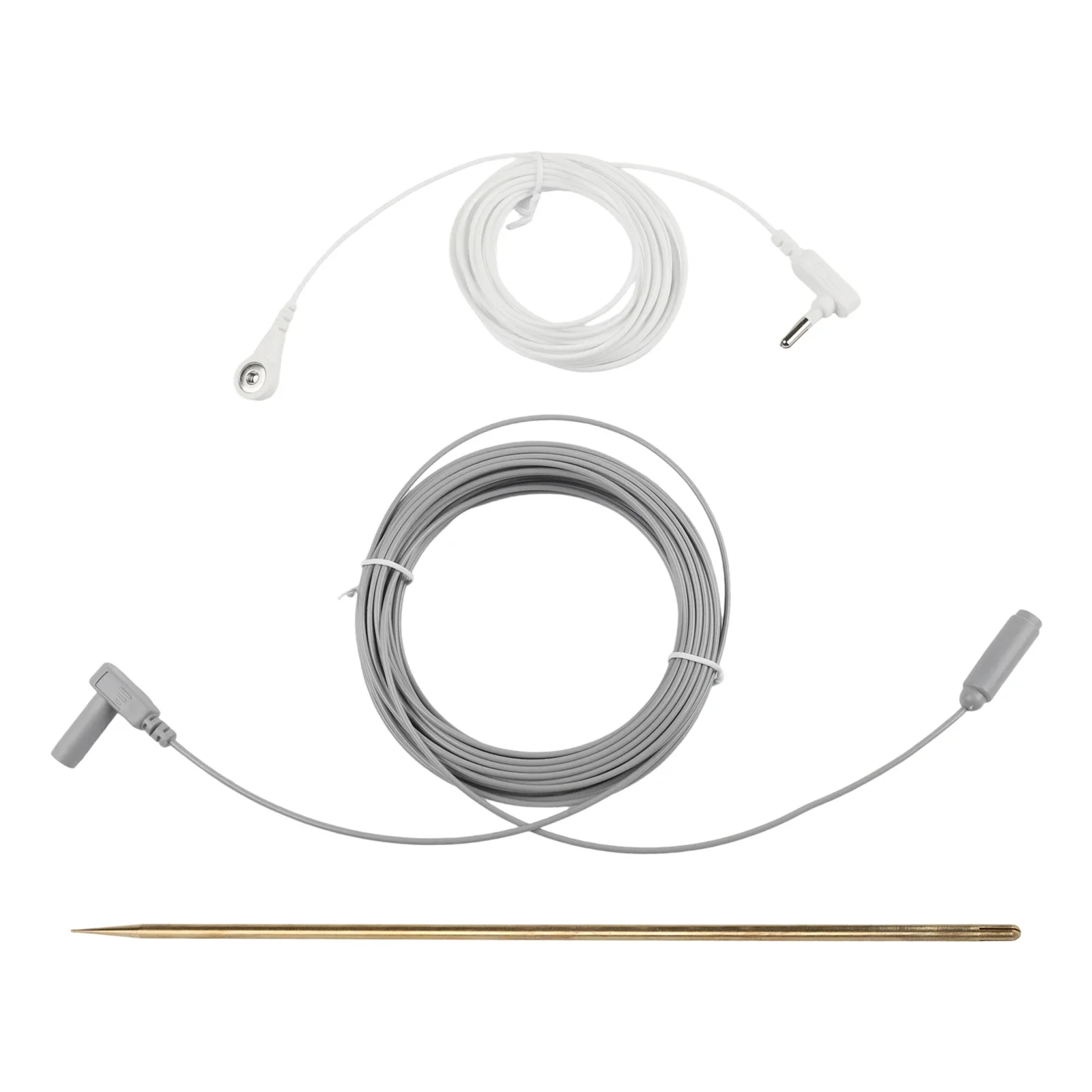 30cm Grounding RodGround Rod Driverwith 2 Ground Wire EasyTo Us For Grounded Mats Pads Sheets Anti-Static Safety Discharge