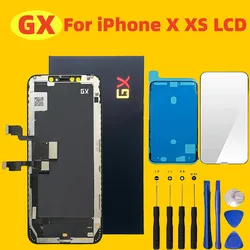 A++GX OLED For iPhone X Display X OLED Best GX Hard OLED For iPhone X LCD Screen AMOLED Digitizer Assembly Replacement