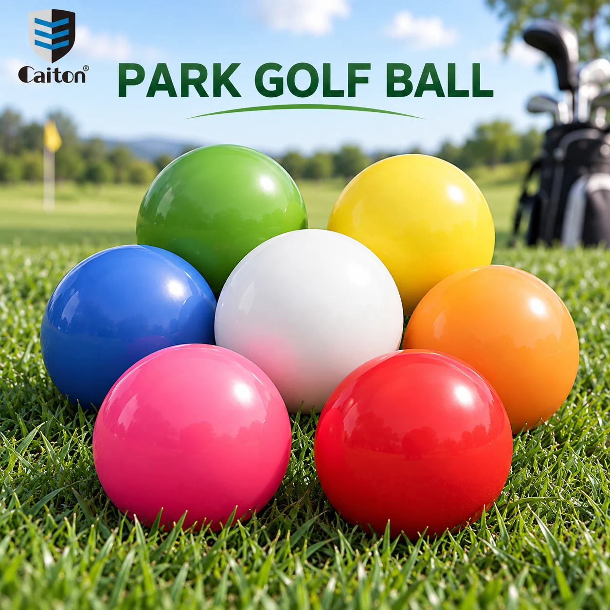 Caiton 60mm Park Golf Ball Colorful Practice Ball Outdoor Training Equipment Smooth Surface Golf Accessories for Park Golf