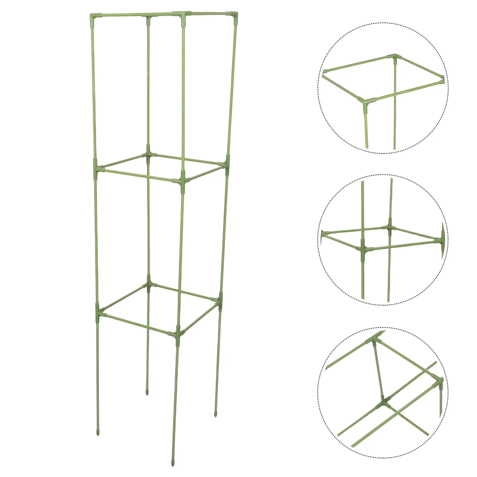 

1Set Fiberglass Tomato Trellis Square Climbing Frame Heavy Duty Garden Stake Frame Vegetable Plant Climbing Rack Vine Support