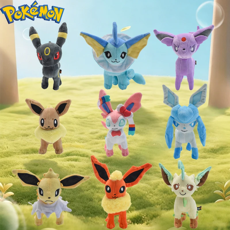 Pokemon Plüschtier Eevee Umbreon Sylveon Vaporeon Flareon Espeon Leafeon Jolteon Anime Cartoon Weiches Stofftier Puppe Spielzeug Geschenke