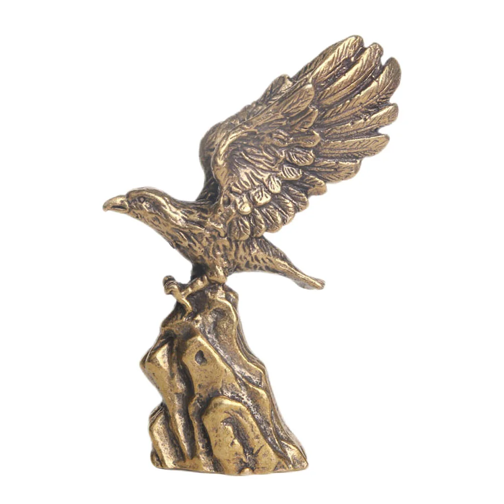 Eagle Spread Figurine Room Decor Living Room Decoration Furnishing Desktop Decor Brass Eagle Figurine