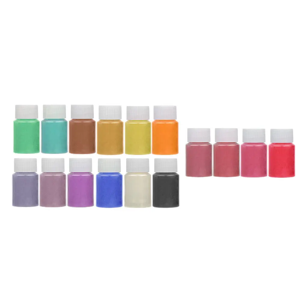 

16 Pearlescent Powder For Diy Nail Art Epoxy Resin Soap Making Bath Pigment Mica Powder Shimmer Crafts Accessory