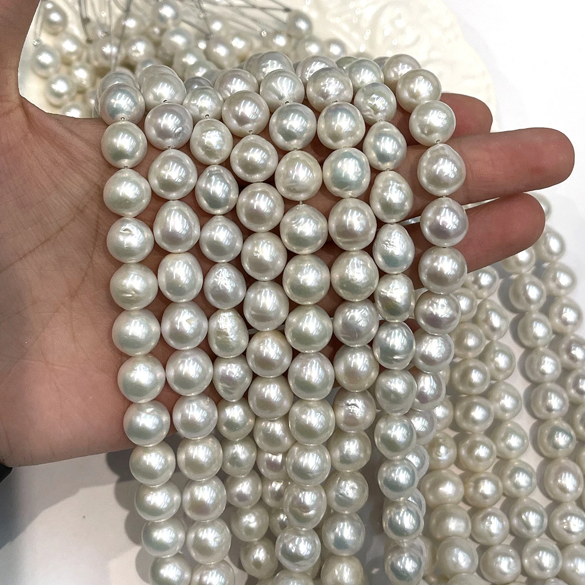 9–11mm Near-round Pearls Exquisite Colorful Natural Freshwater Pearls for Jewelry Making DIY Necklaces Bracelets and Accessories