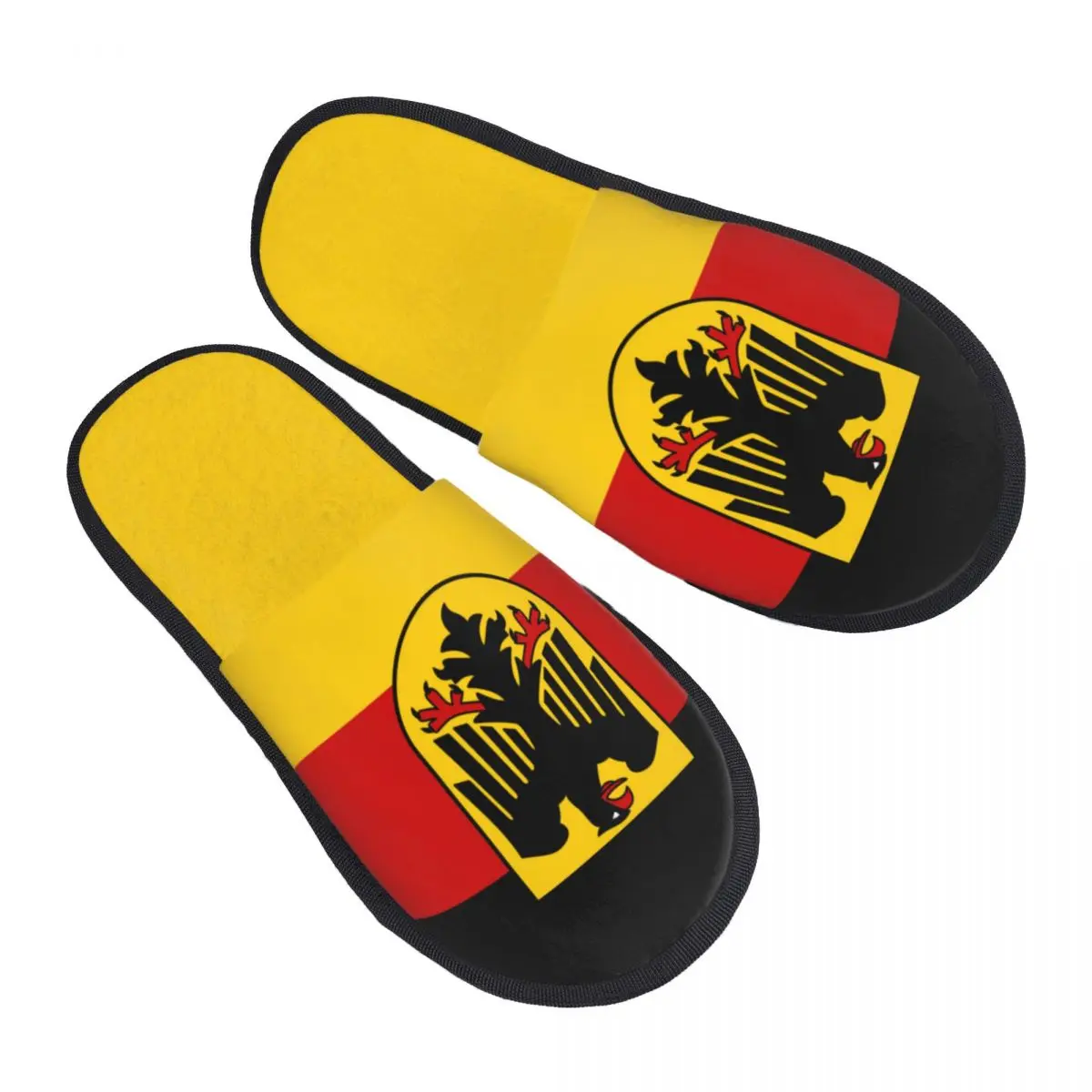 Custom Germany Flag Memory Foam Slippers Women Comfy Warm German Patriotic House Slippers