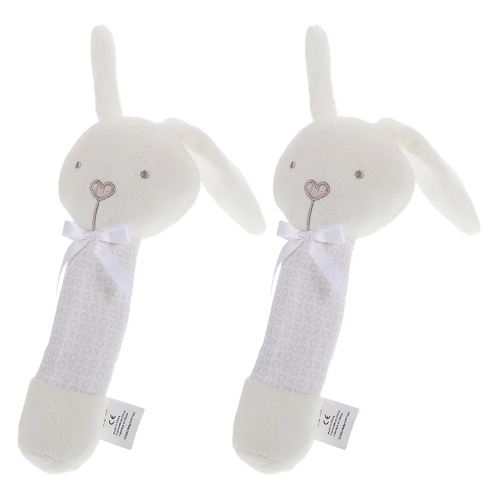 

2Pcs Creative Style Cartoon Rattle Shaker Ideal for Newborns Toddlers Hand Eye Coordination Development Baby Rattles