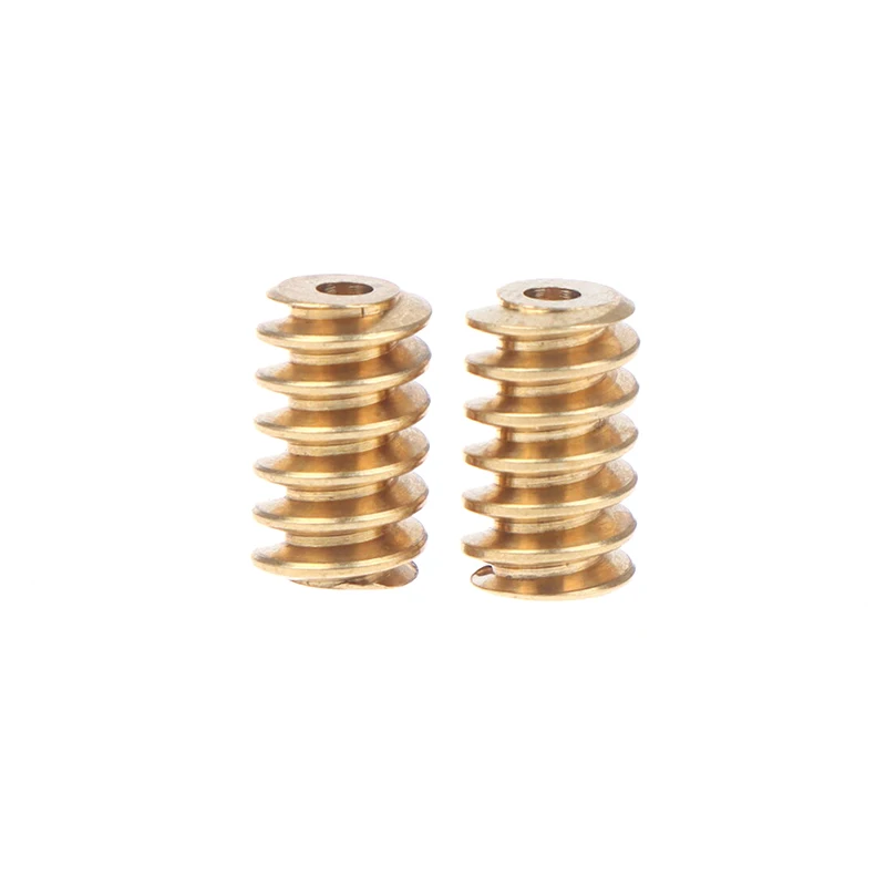 1pc 0.5 Modulus 1.98mm/2.28mm/ 2.98mm Aperture Hole Diameter Single-head Copper Worm Gear Matching 2mm/2.3mm/3mm Shaft