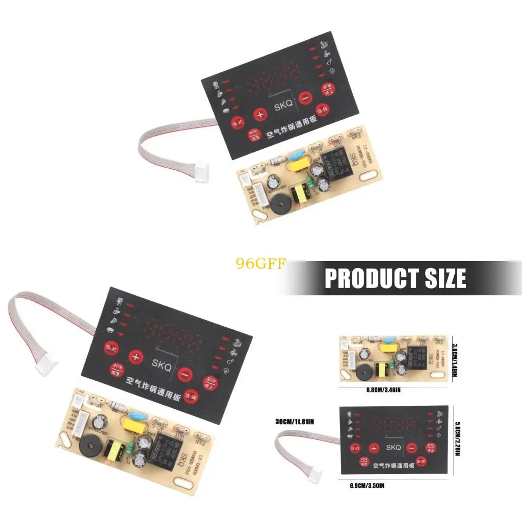 96GF Universally Air Frying Control Panel Precise Temperatures Control Durability Heatproof Plastic Material