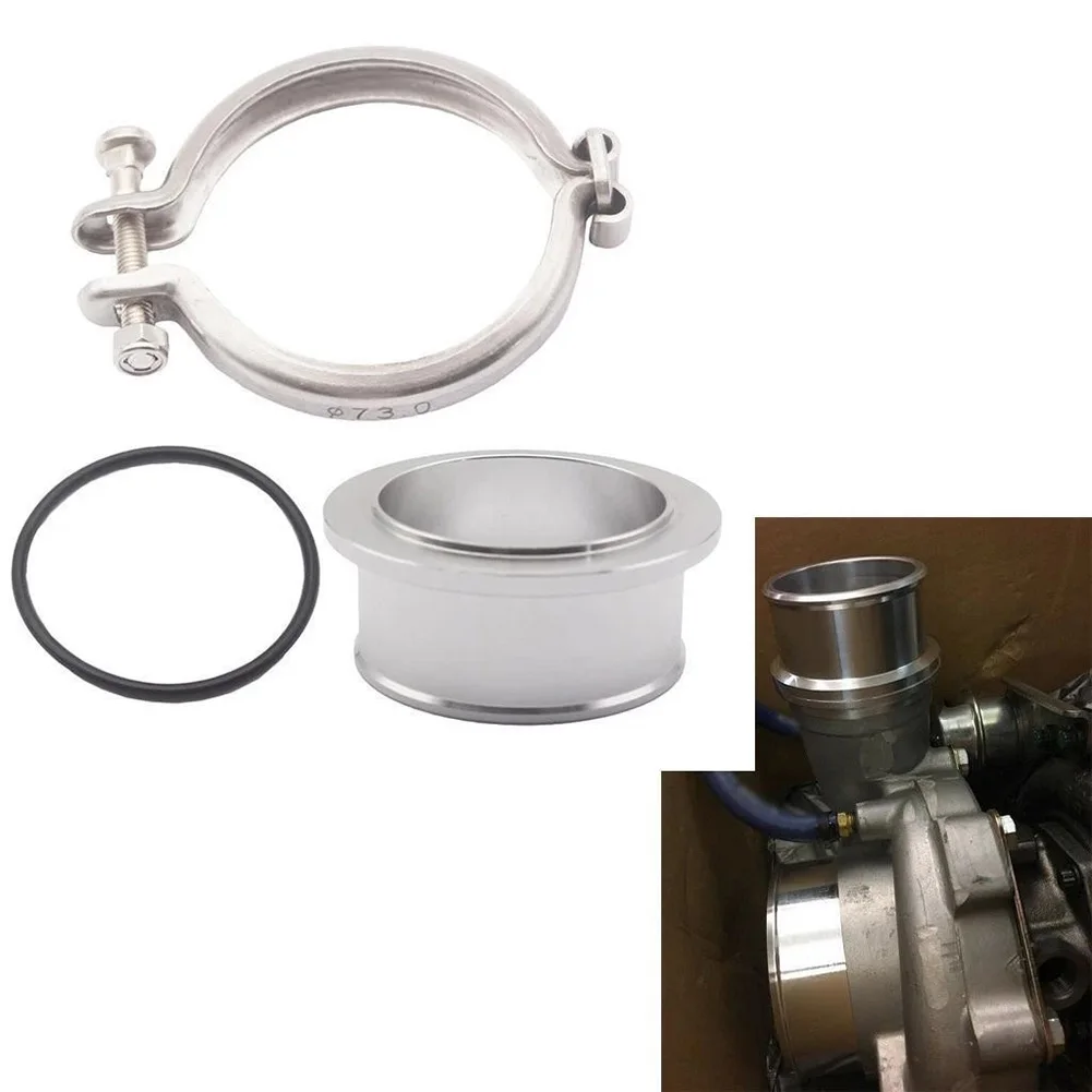 

Car Turbo Compressor V-band Flange Clamp For Holset HX35 HX35W HX40W For Dodge For Cummins 5.9 Aluminum Silver Car Truck Parts