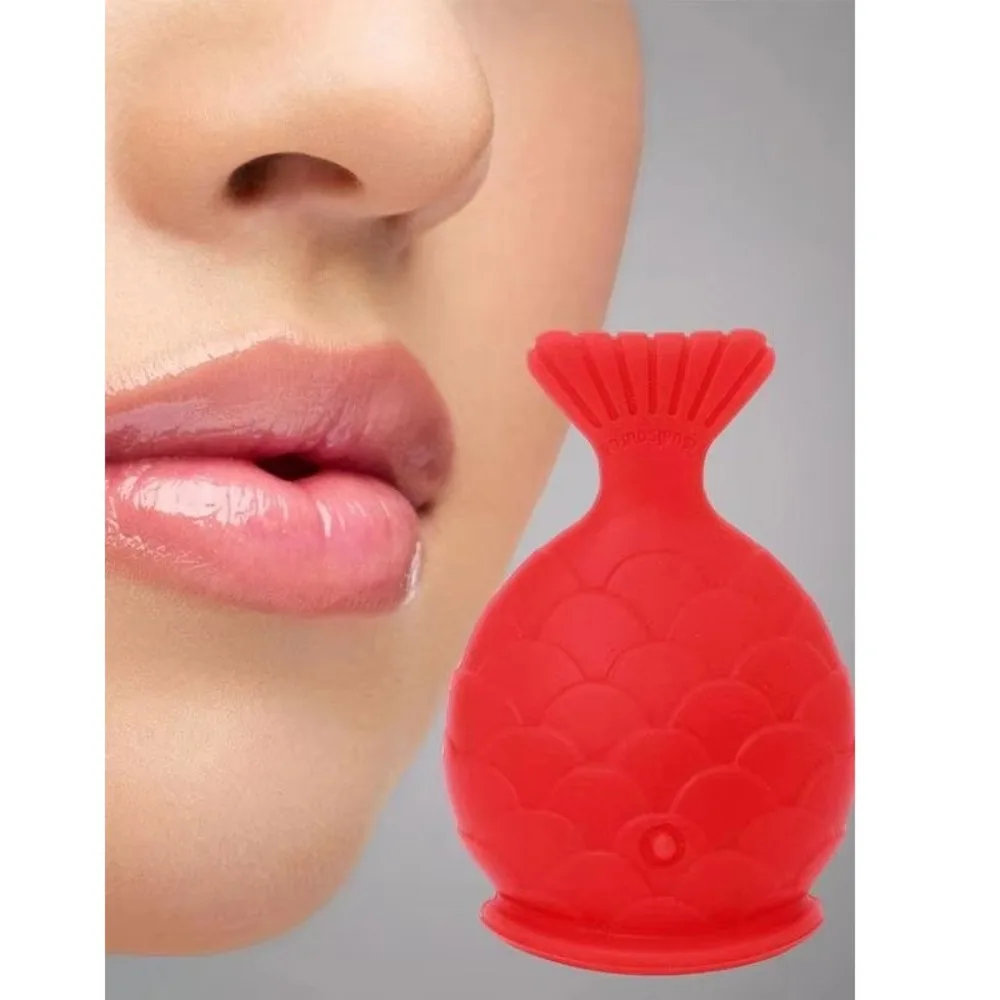 New Reusable Lips Enhancer Thicken Plump Pout Shape Silicone Fish Lip Filler Tools Painless Beauty Pump Suction Plumper