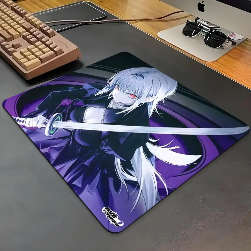 

HYBXAXC Purple Black Samurai Anime Girl MousePad Extended Gaming DeskMat Non-Slip Waterproof Rubber Pad for Laptop