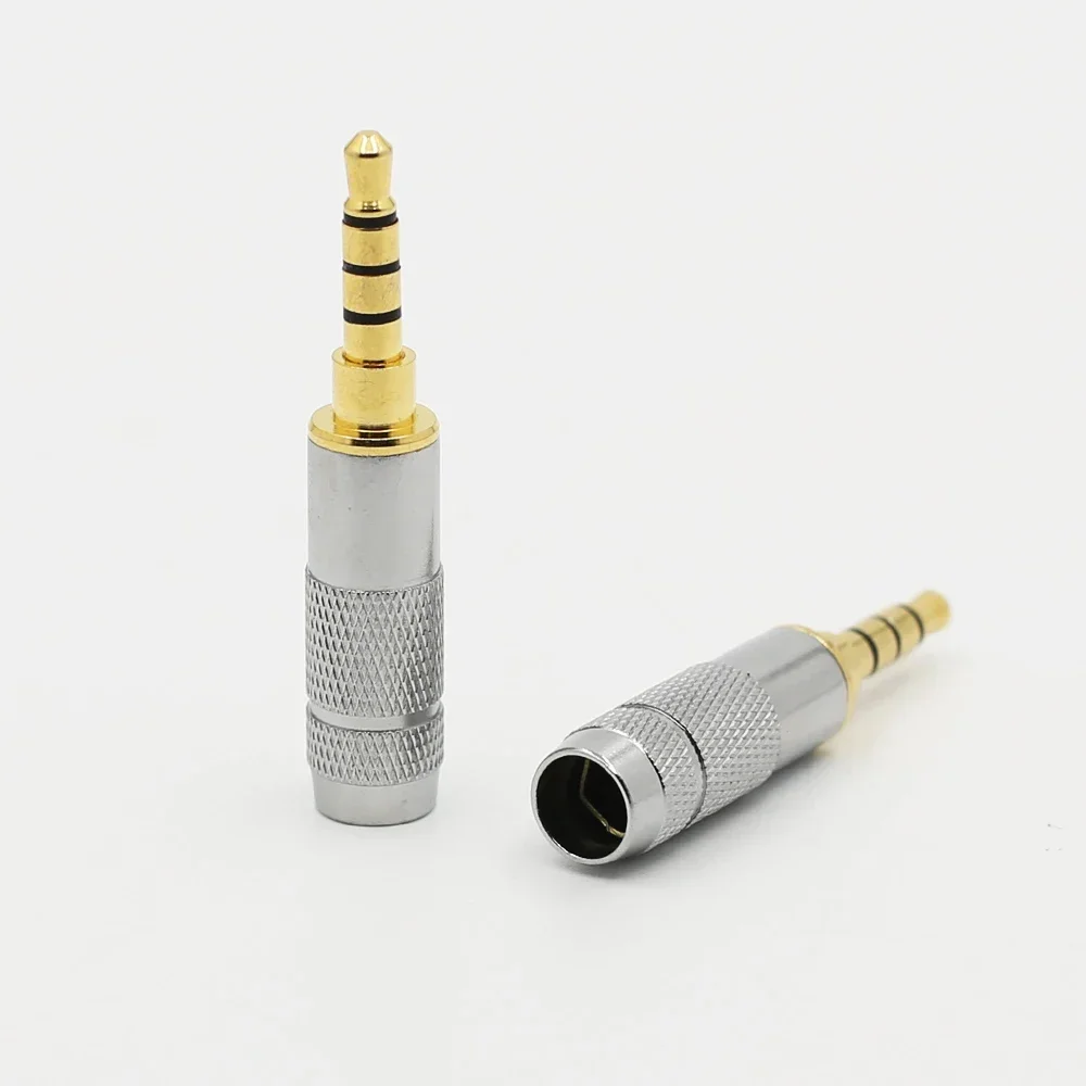 10 Uds. Conector de Audio de alta calidad de 3,5mm adaptador de auriculares chapado en oro de 4 polos para auriculares estéreo DIY/auriculares de reparación