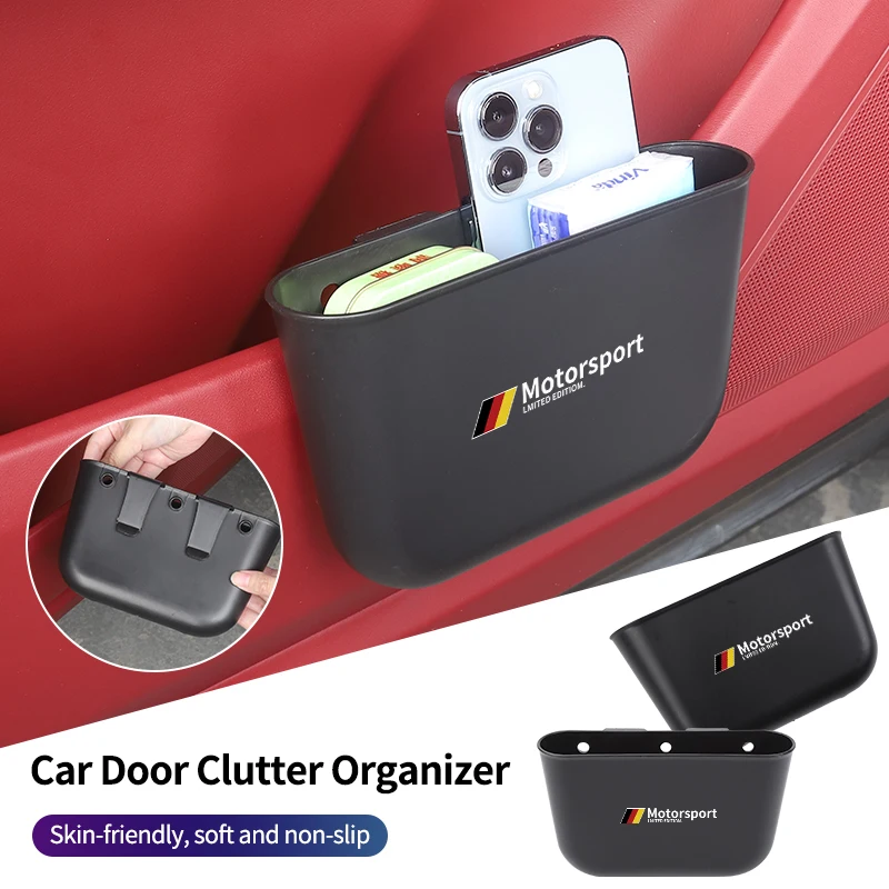 Car Door Clutter Organizer Trash Can Tools Storage Box Waste Case For M Sport M1 M3 M4 M5 M6 E46 E90 E60 F10 F30 E39 E36 F20