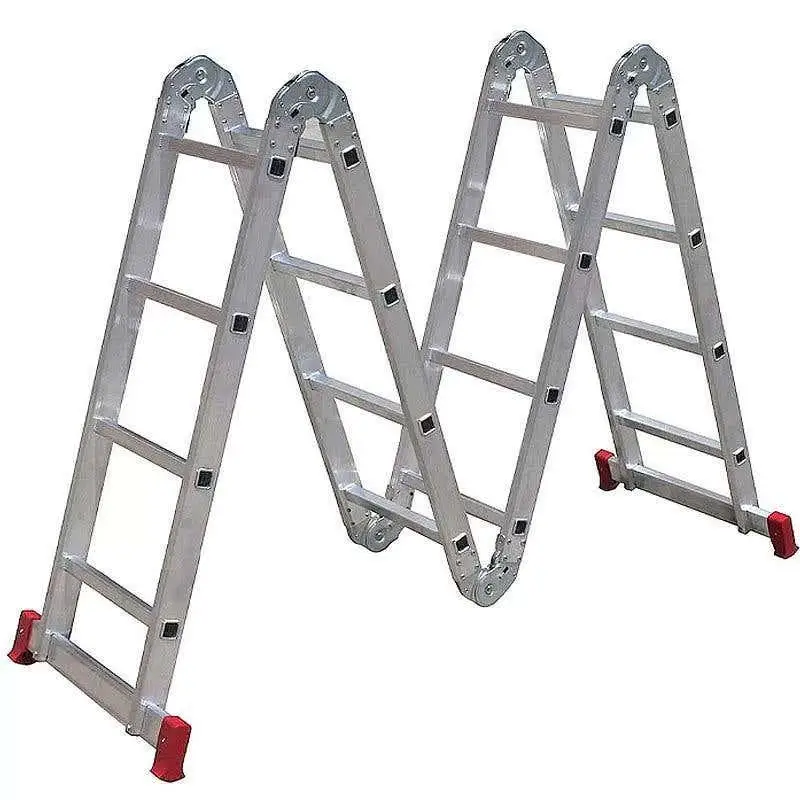 16 Steps Articulated Aluminum Ladder 4,23 Meters With 13 Positions EVALD