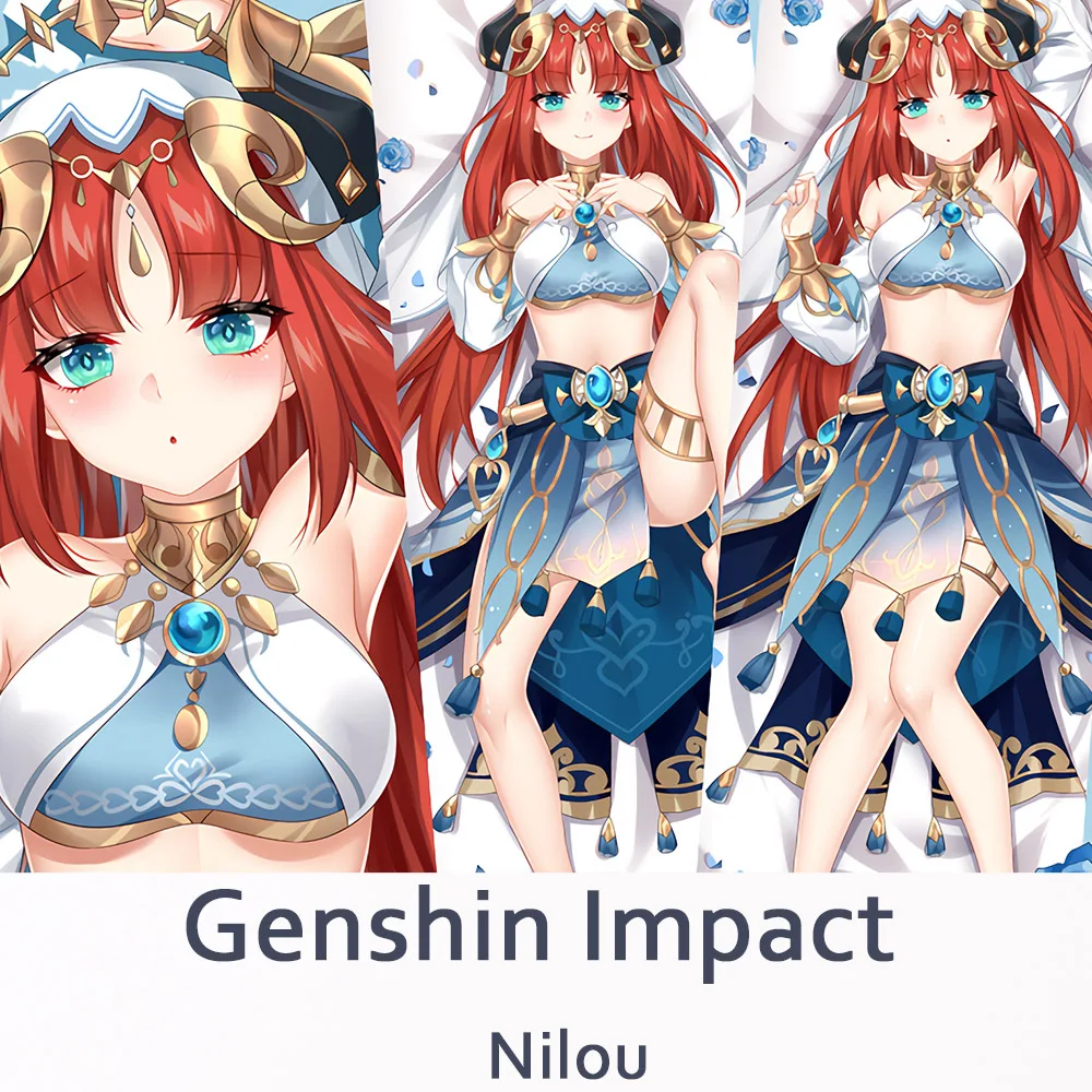 

Наволочка Dakimakura Genshin Impact Nilou, подушка, подушка чехол Otaku, Наволочка на все тело, домашнее постельное белье, Декор