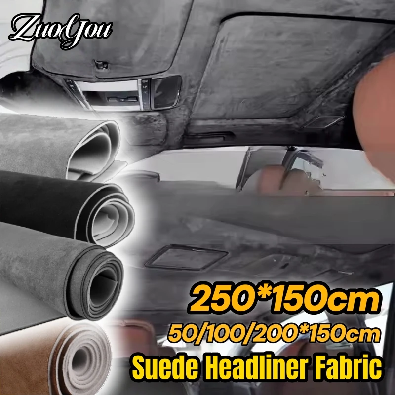 

Car Headliner Suede Fabric with Sponge Backed for Car Interior Renovation Cloth DIY Auto Upholstery SkyRoof Replacement Material