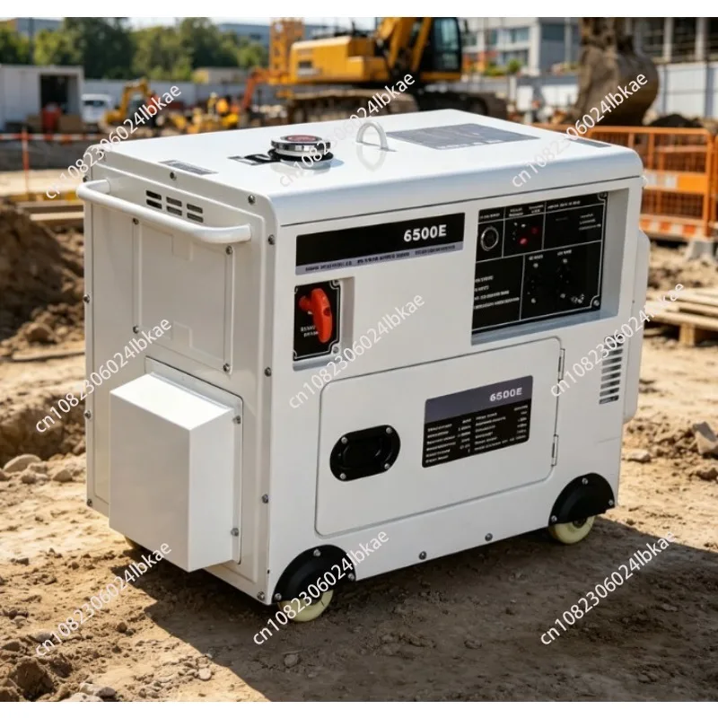5kw high-efficiency, silent, water-cooled generator - portable, home & outdoor use, 0.8 efficiency, ip23 protection