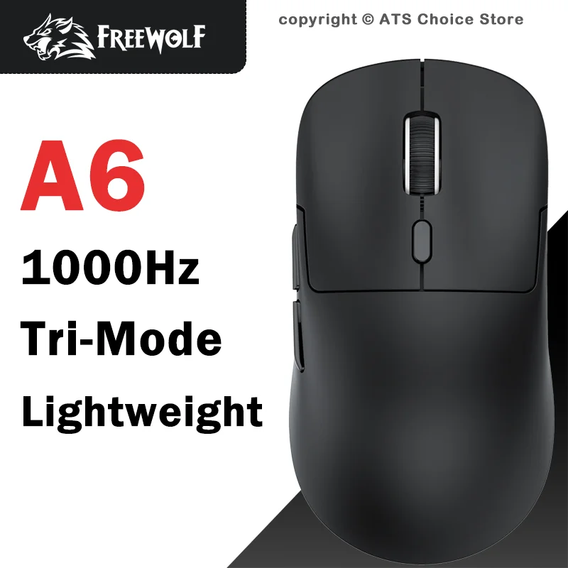 

Беспроводная игровая мышь A6, 59 г, ультралегкая, PAW3311, 24000 DPI, RGB, три режима подключения (проводной, 2.4G, Bluetooth), эргономичная, для геймеров