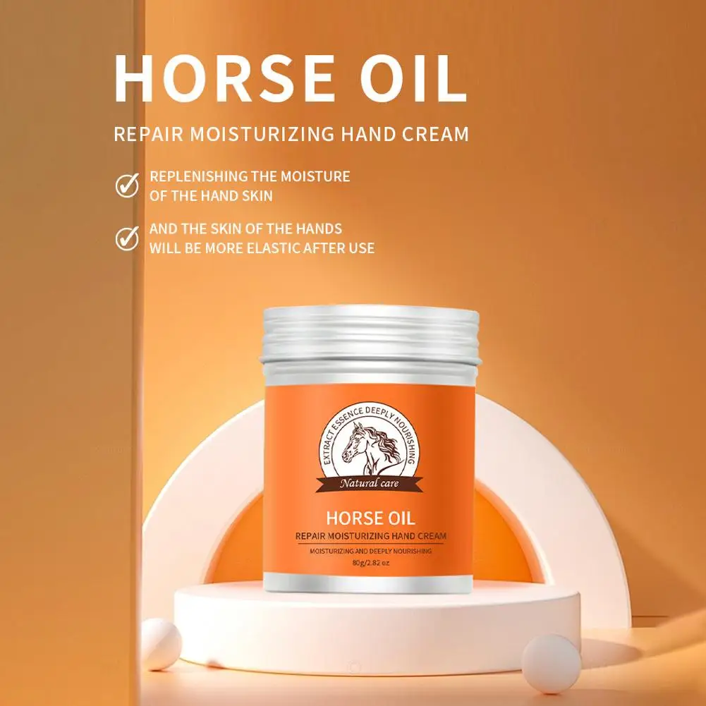 80g Horse Oil Anti-Drying Crack Foot Cream Heel Cracked Repair Hand Skin Cream Cream 1pcs Care Removal Dead Heel Feet L0D6