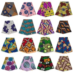 Tela de cera con estampado de Ankara de África, Tissu de patrón de bloque para serrar vestido de fiesta, Material de Pagne, Patchwork hecho a mano, bricolaje