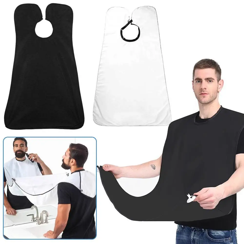 Male Shaving Apron Beard Catcher Cape Care Bib Men\'s Bathroom Apron Black Beard Apron Hair Shave Apron Man Clean Apron Tools