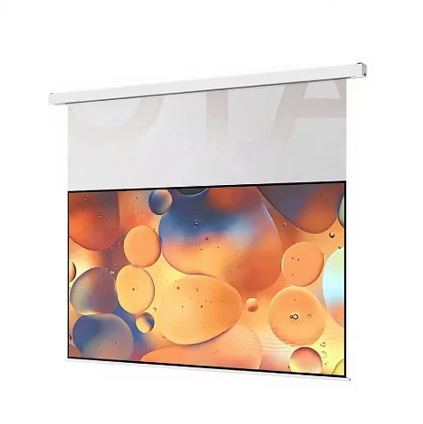 4K ultra high definition anti light lifting screen, remote wall mounted 100 inch 120 inch projection screen