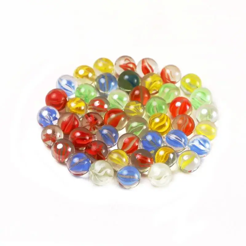 14/25MM Cat Eye Petal Glass Marble Catapult Marble Colored Pattern Glass Beads Transparent Ball Vase Filler&Fish Tank Child Toy