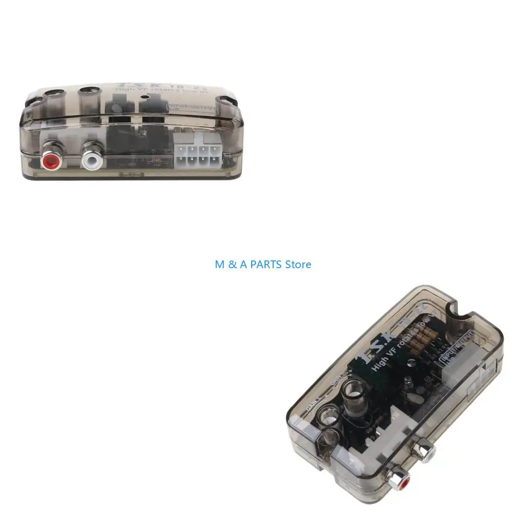 U1JF TD-22 RCA DVD Stereo High to Low Adjustable Frequency Line Speaker Level Converter 12V Auto Car Converter Adapter
