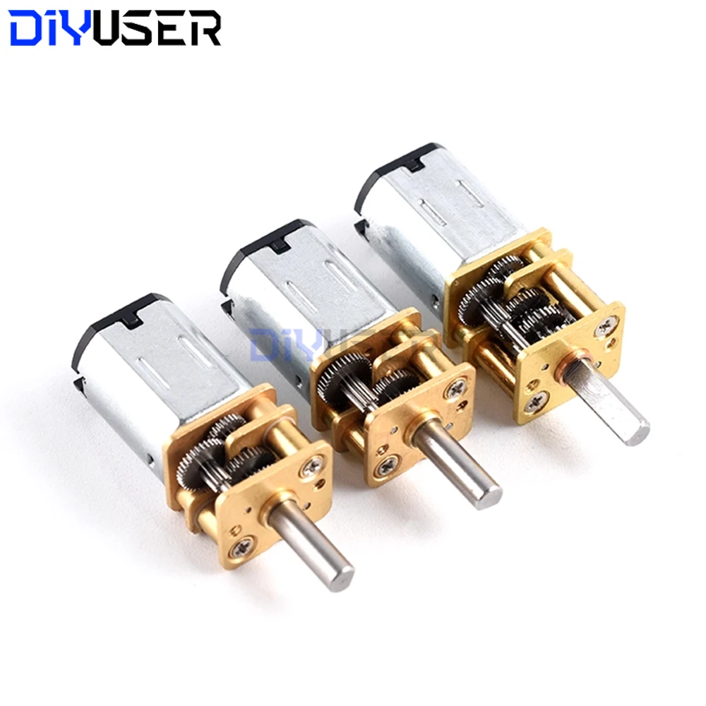 GA12-N20 DC 6V 100RPM Getriebemotor, Mikro-Metallgetriebe mit Geringer Lautstärke und Hohem Drehmoment für RC-Roboter DIY Smart Car
