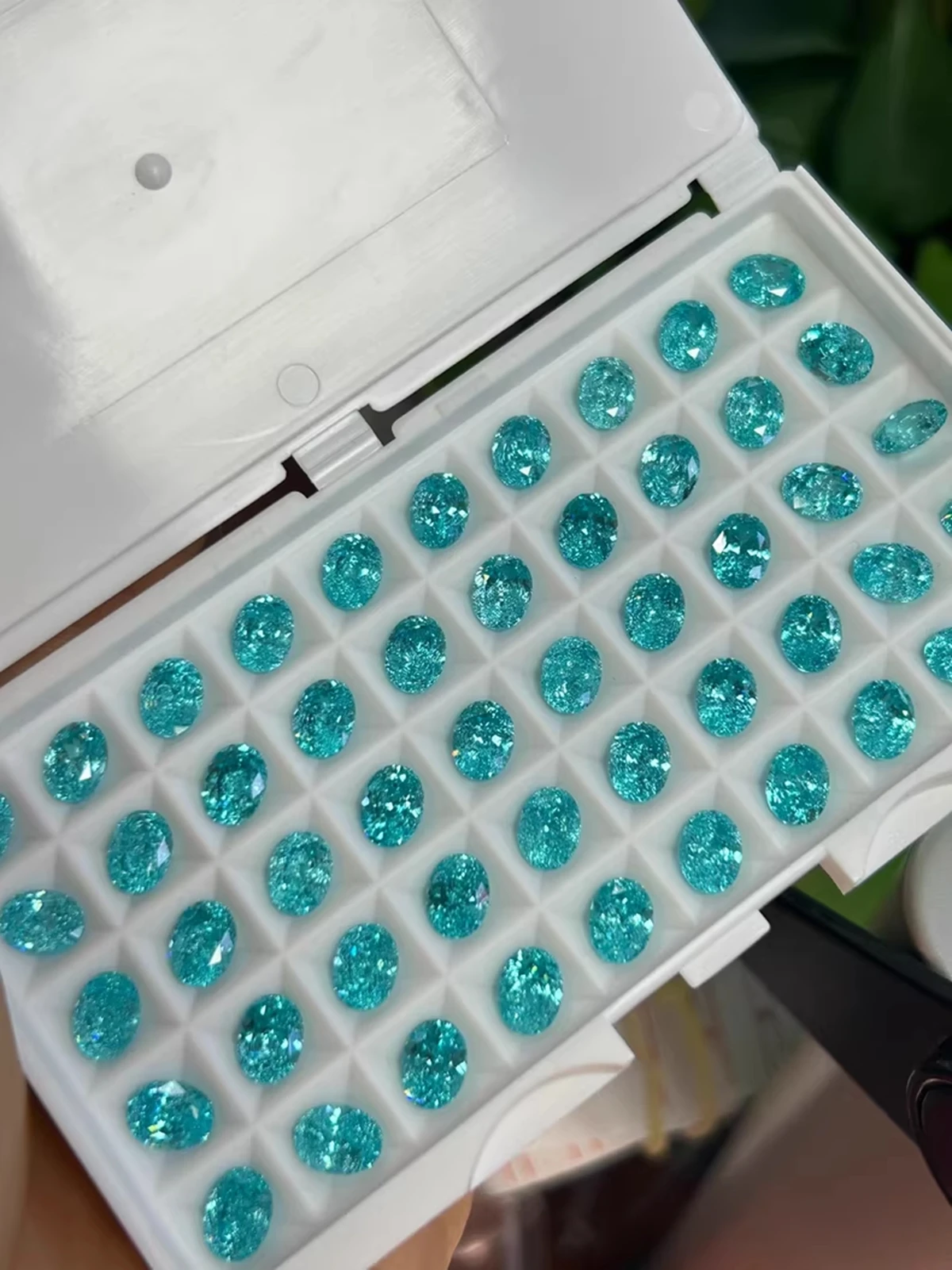 

5x7 мм, 6x8 мм, 8x10 мм, созданные в лаборатории, синие свободные драгоценные камни Параиба овальной огранки Параиба