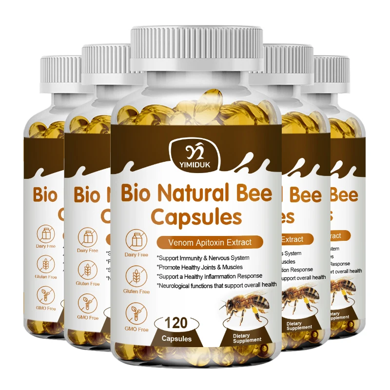 Bee Venom Powder Bone Health Capsules - Contains Glucosamine Sulfate, Joint Care, Reducing Joint Discomfort