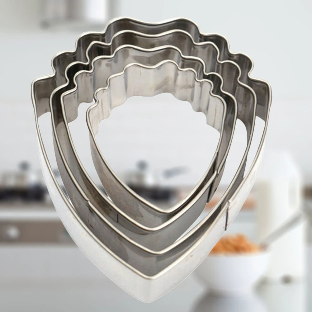 

4 Pcs Peony Petal Cake Molds Stainless Steel Biscuit Fondant Cookie Mold DIY Chocolate Tools Eco Friendly Reusable Safe
