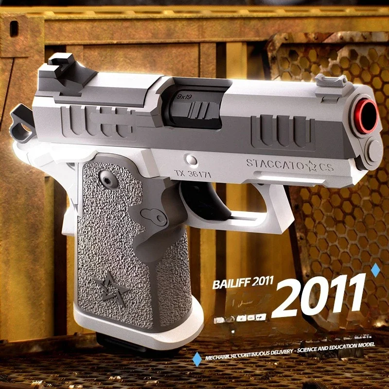 Continuous Firing Mini Pistol Shell Throwing Pistol Airsoft Blowback Empty Hanging Toy Gun Outdoor CS Weapon for Boys Adult