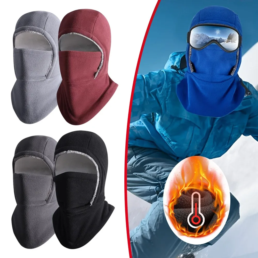 

Зимняя Балаклава унисекс «все в одном», маска для лица, утеплитель для шеи, уличная велосипедная морозостойкая ветрозащитная утолщенная теплая шапка на флисовой подкладке